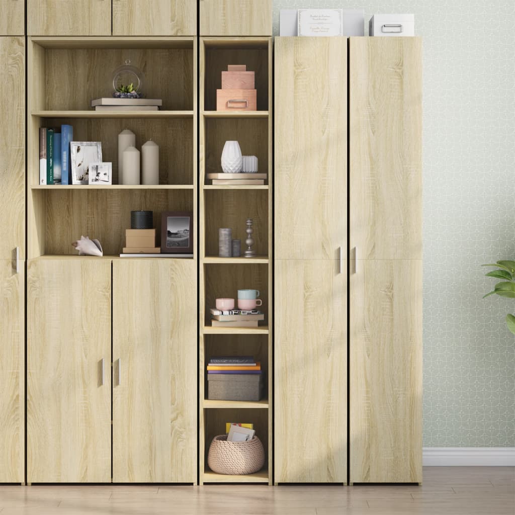 Skříň Highboard Dub Sonoma 30 X 41 X 185 Cm Kompozitní Dřevo