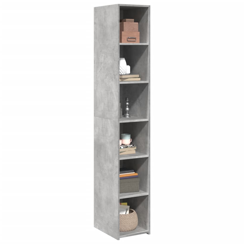 Skříň Highboard Betonově Šedá 30 X 41 X 185 Cm Kompozitní Dřevo