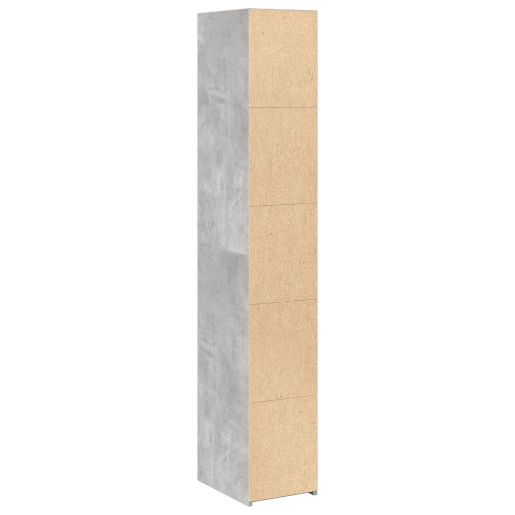 Skříň Highboard Betonově Šedá 30 X 41 X 185 Cm Kompozitní Dřevo