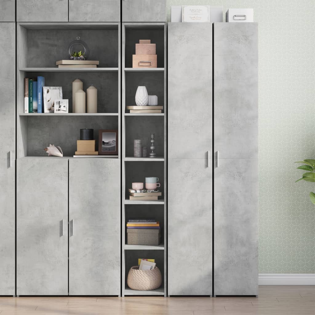 Skříň Highboard Betonově Šedá 30 X 41 X 185 Cm Kompozitní Dřevo