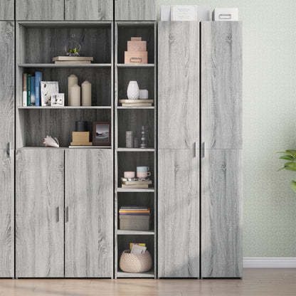 Skříň Highboard Betonově Šedá 30 X 41 X 185 Cm Kompozitní Dřevo