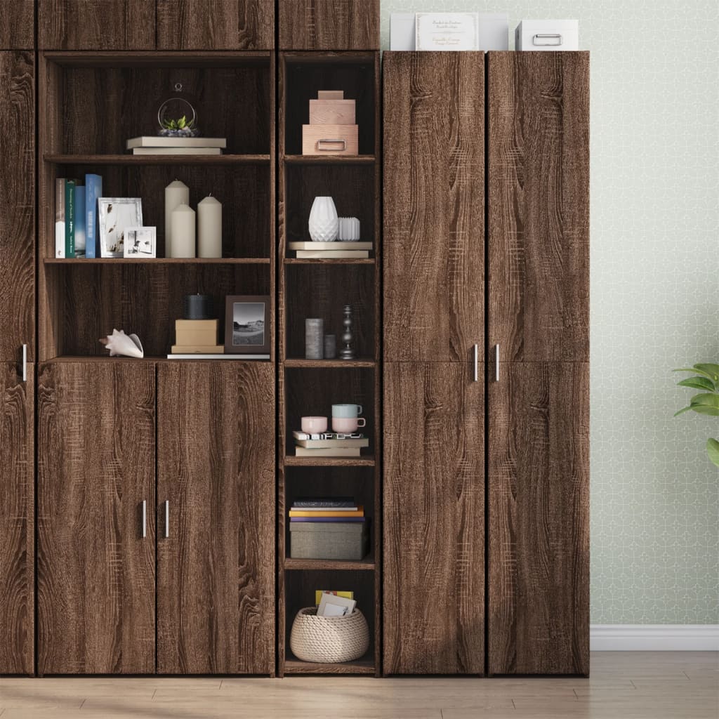 Skříň Highboard Betonově Šedá 30 X 41 X 185 Cm Kompozitní Dřevo