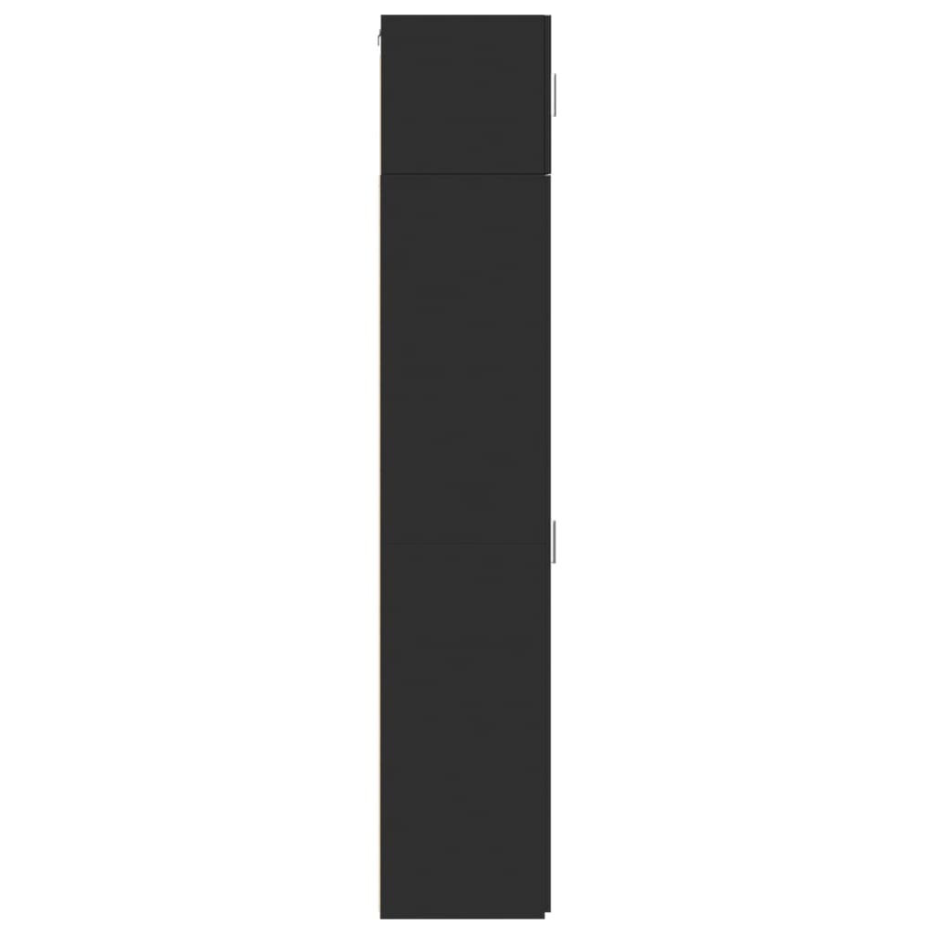 Úzká Úložná Skříňka Černá 40 X 42,5 X 225 Cm Kompozitní Dřevo