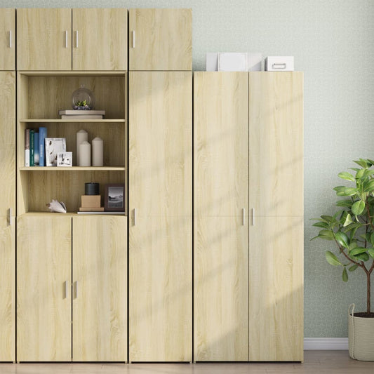 Úzká Úložná Skříňka 40X42,5X225 Cm Kompozitní Dřevo