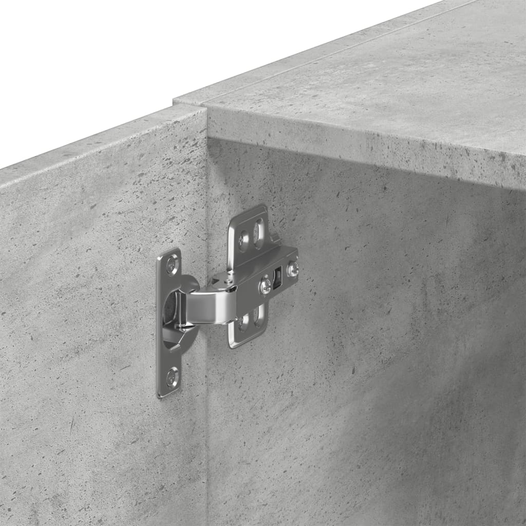 Úložná Skříňka Betonově Šedá 40X42,5X225 Cm Kompozitní Dřevo