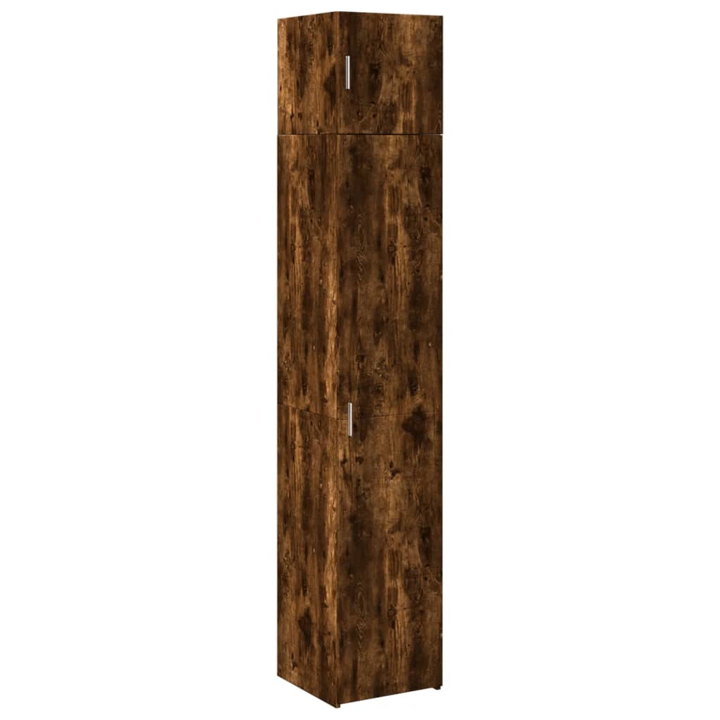 Úzká Úložná Skříňka Kouřový Dub 40X42,5X225 Cm Kompozitní Dřevo