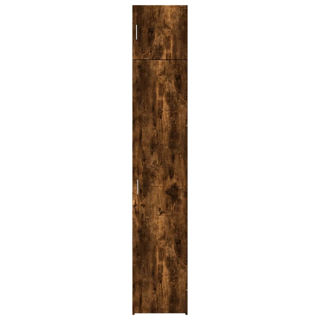 Úzká Úložná Skříňka Kouřový Dub 40X42,5X225 Cm Kompozitní Dřevo