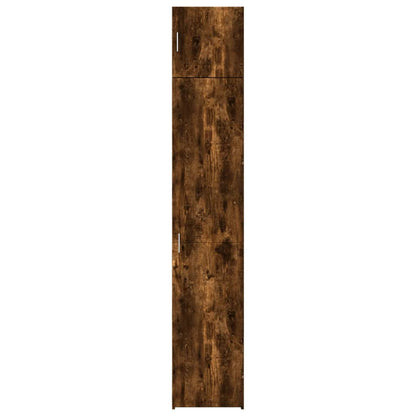 Úzká Úložná Skříňka Kouřový Dub 40X42,5X225 Cm Kompozitní Dřevo