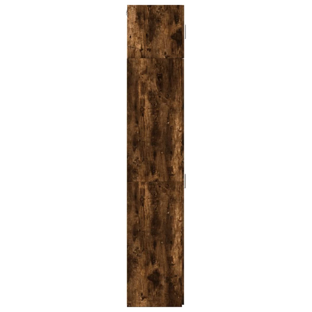 Úzká Úložná Skříňka Kouřový Dub 40X42,5X225 Cm Kompozitní Dřevo