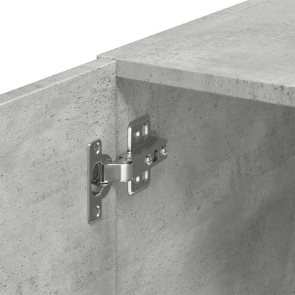 Úložná Skříňka Betonově Šedá 45X42,5X225 Cm Kompozitní Dřevo