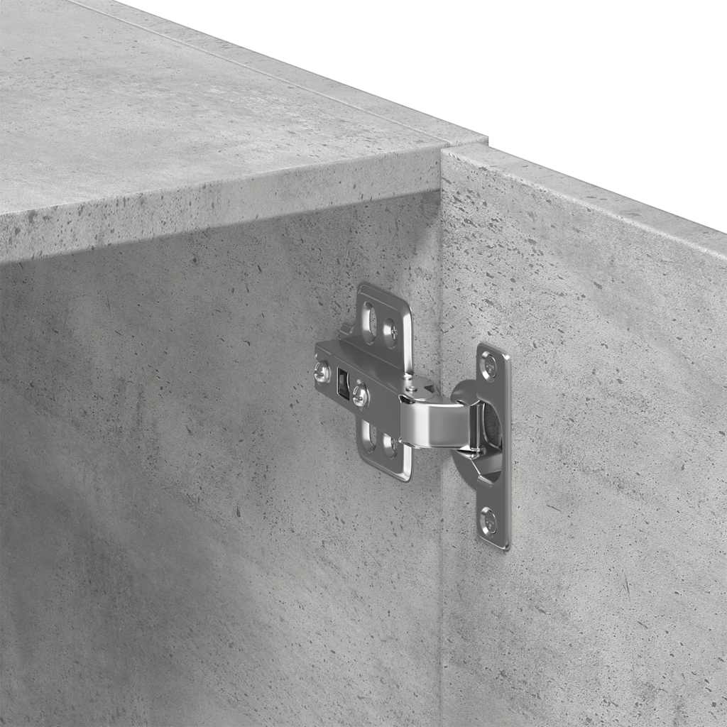 Úložná Skříňka Betonově Šedá 50X42,5X225 Cm Kompozitní Dřevo