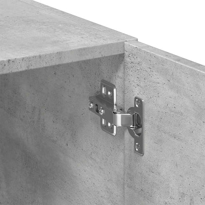 Úložná Skříňka Betonově Šedá 50X42,5X225 Cm Kompozitní Dřevo