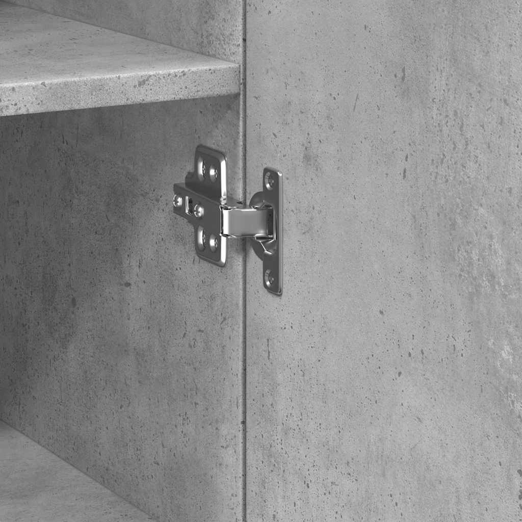 Úložná Skříňka Betonově Šedá 50X42,5X225 Cm Kompozitní Dřevo