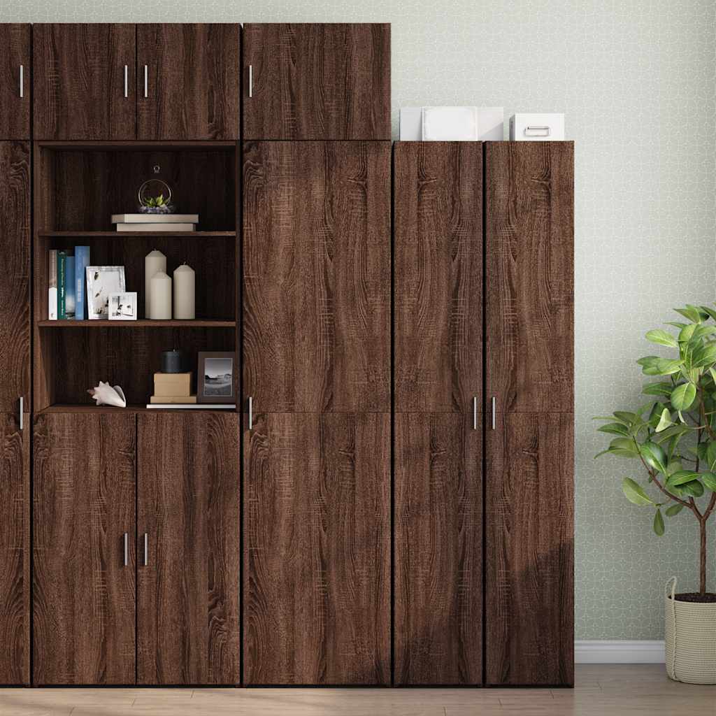 Úzká Úložná Skříňka 50X42,5X225 Cm Kompozitní Dřevo