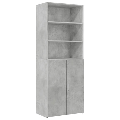 Úložná Skříňka Betonově Šedá 70X42,5X225 Cm Kompozitní Dřevo
