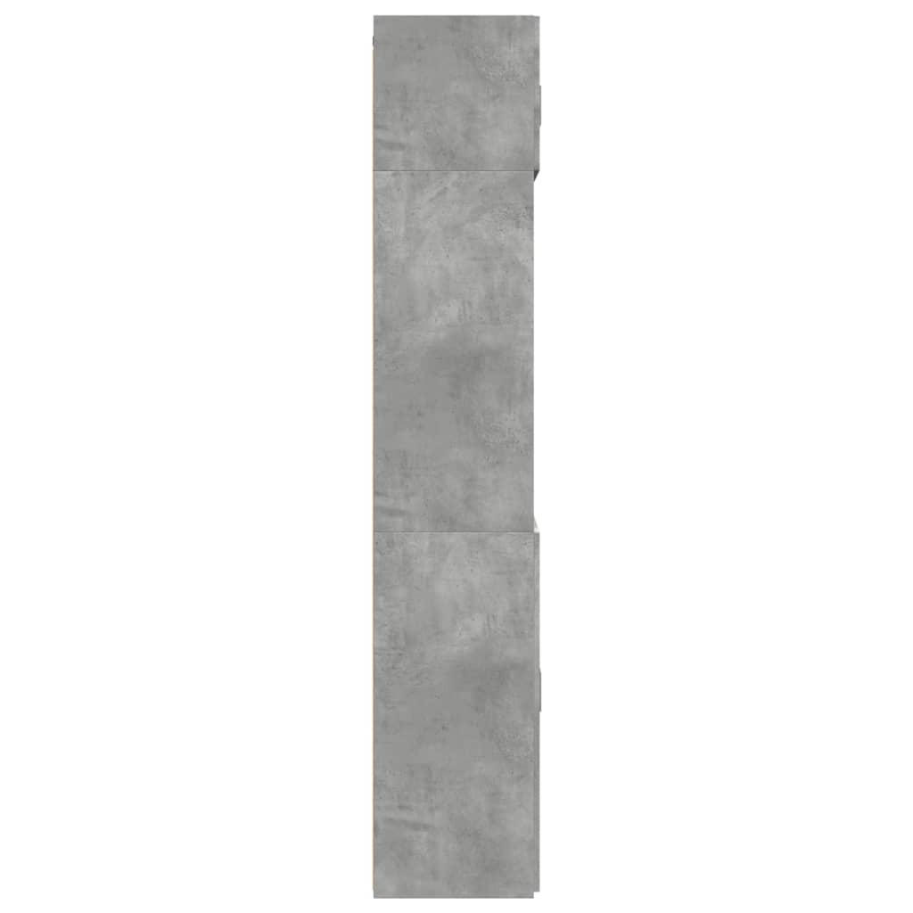Úložná Skříňka Betonově Šedá 70X42,5X225 Cm Kompozitní Dřevo