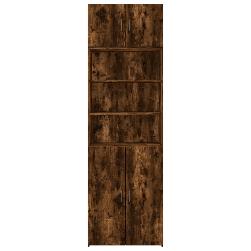 Úzká Úložná Kouřový Dub 70X42,5X225 Cm Kompozitní Dřevo