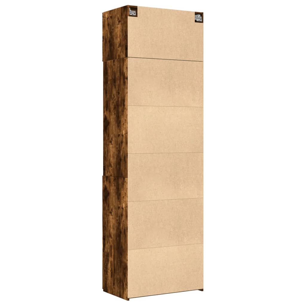 Úzká Úložná Kouřový Dub 70X42,5X225 Cm Kompozitní Dřevo