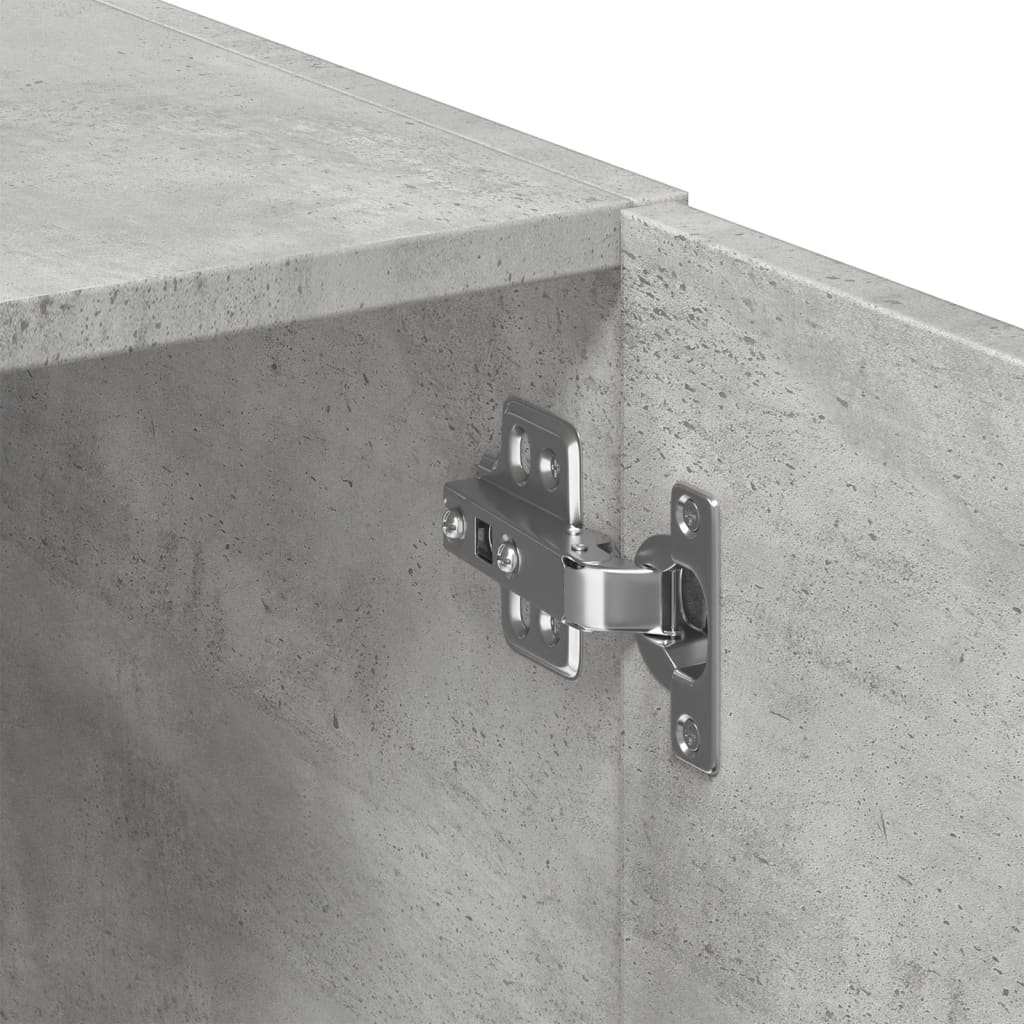 Úložná Skříňka Betonově Šedá 70X42,5X225 Cm Kompozitní Dřevo