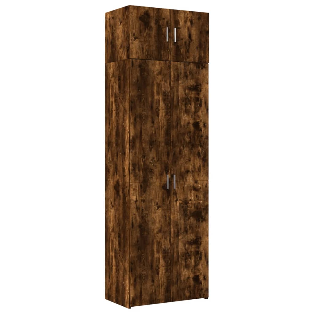 Úzká Úložná Kouřový Dub 70X42,5X225 Cm Kompozitní Dřevo