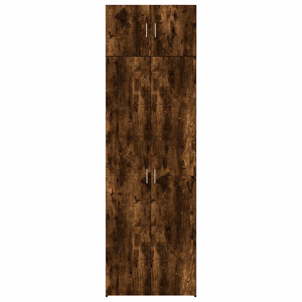 Úzká Úložná Kouřový Dub 70X42,5X225 Cm Kompozitní Dřevo