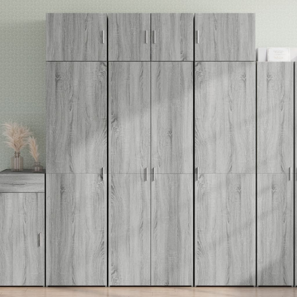 Úzká Úložná Šedá Sonoma 70X42,5X225 Cm Kompozitní Dřevo
