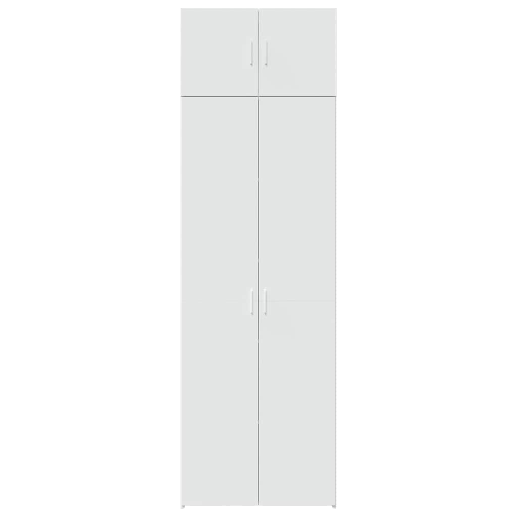 Úzká Úložná Bílá 70 X 42,5 X 225 Cm Kompozitní Dřevo