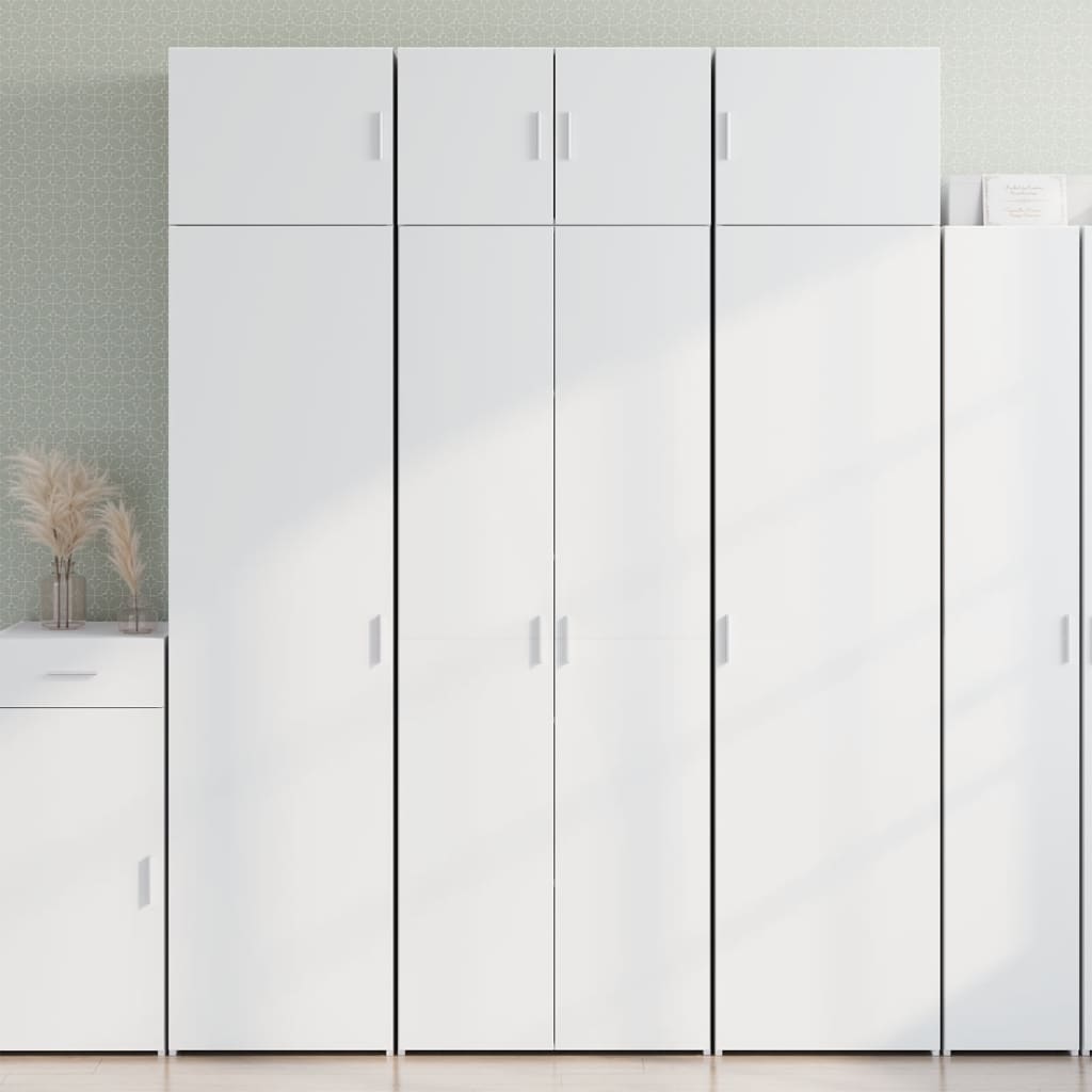 Úzká Úložná Bílá 70 X 42,5 X 225 Cm Kompozitní Dřevo