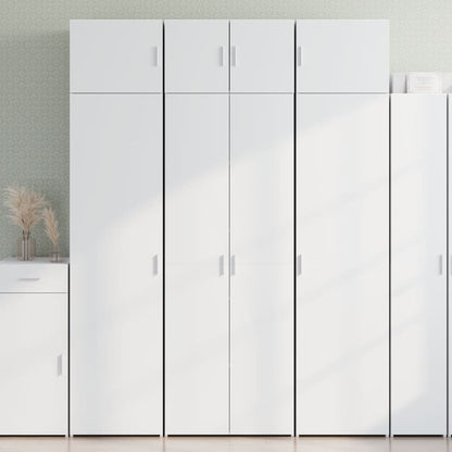 Úzká Úložná Bílá 70 X 42,5 X 225 Cm Kompozitní Dřevo