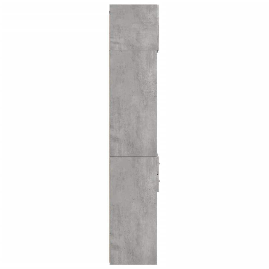 Úložná Skříňka Betonově Šedá 70X42,5X225 Cm Kompozitní Dřevo