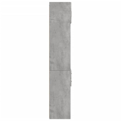 Úložná Skříňka Betonově Šedá 70X42,5X225 Cm Kompozitní Dřevo