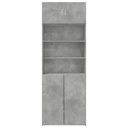 Úložná Skříňka Betonově Šedá 80X42,5X225 Cm Kompozitní Dřevo