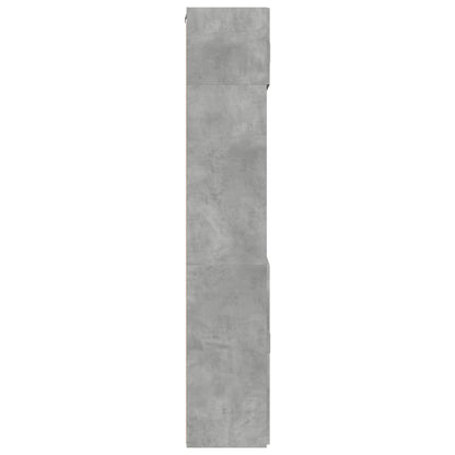 Úložná Skříňka Betonově Šedá 80X42,5X225 Cm Kompozitní Dřevo