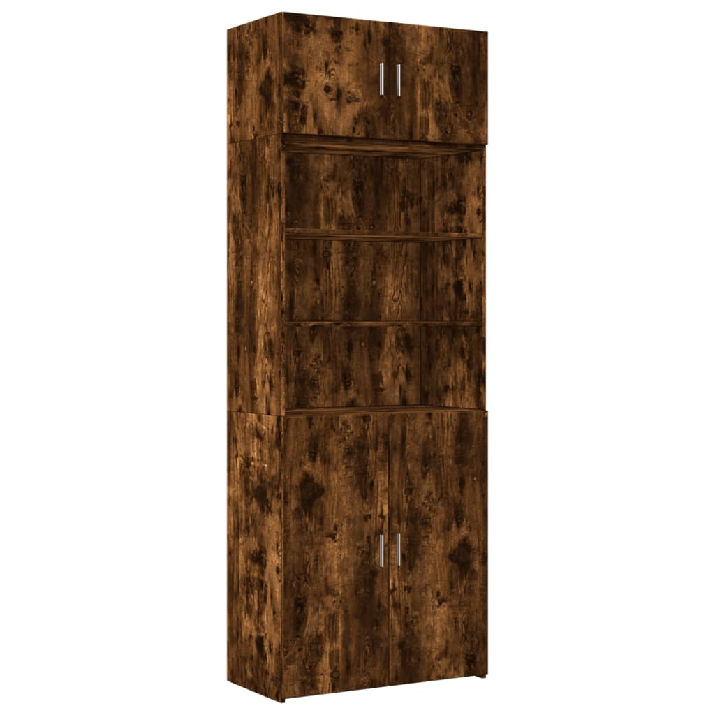 Úzká Úložná Kouřový Dub 80X42,5X225 Cm Kompozitní Dřevo