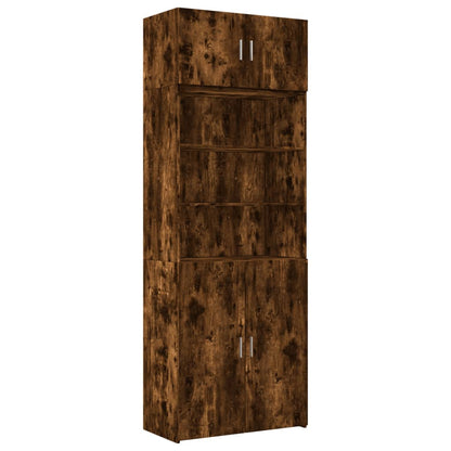 Úzká Úložná Kouřový Dub 80X42,5X225 Cm Kompozitní Dřevo