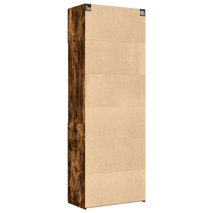 Úzká Úložná Kouřový Dub 80X42,5X225 Cm Kompozitní Dřevo