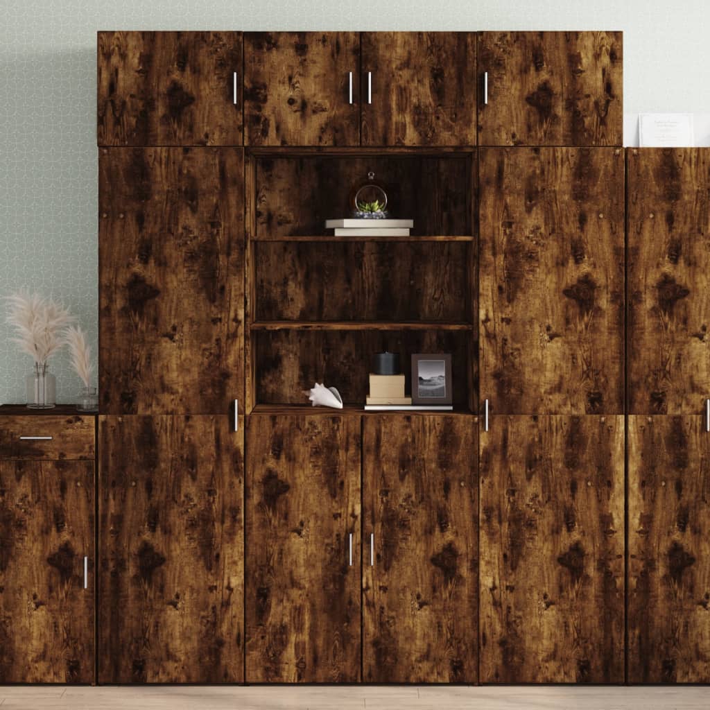 Úzká Úložná Kouřový Dub 80X42,5X225 Cm Kompozitní Dřevo
