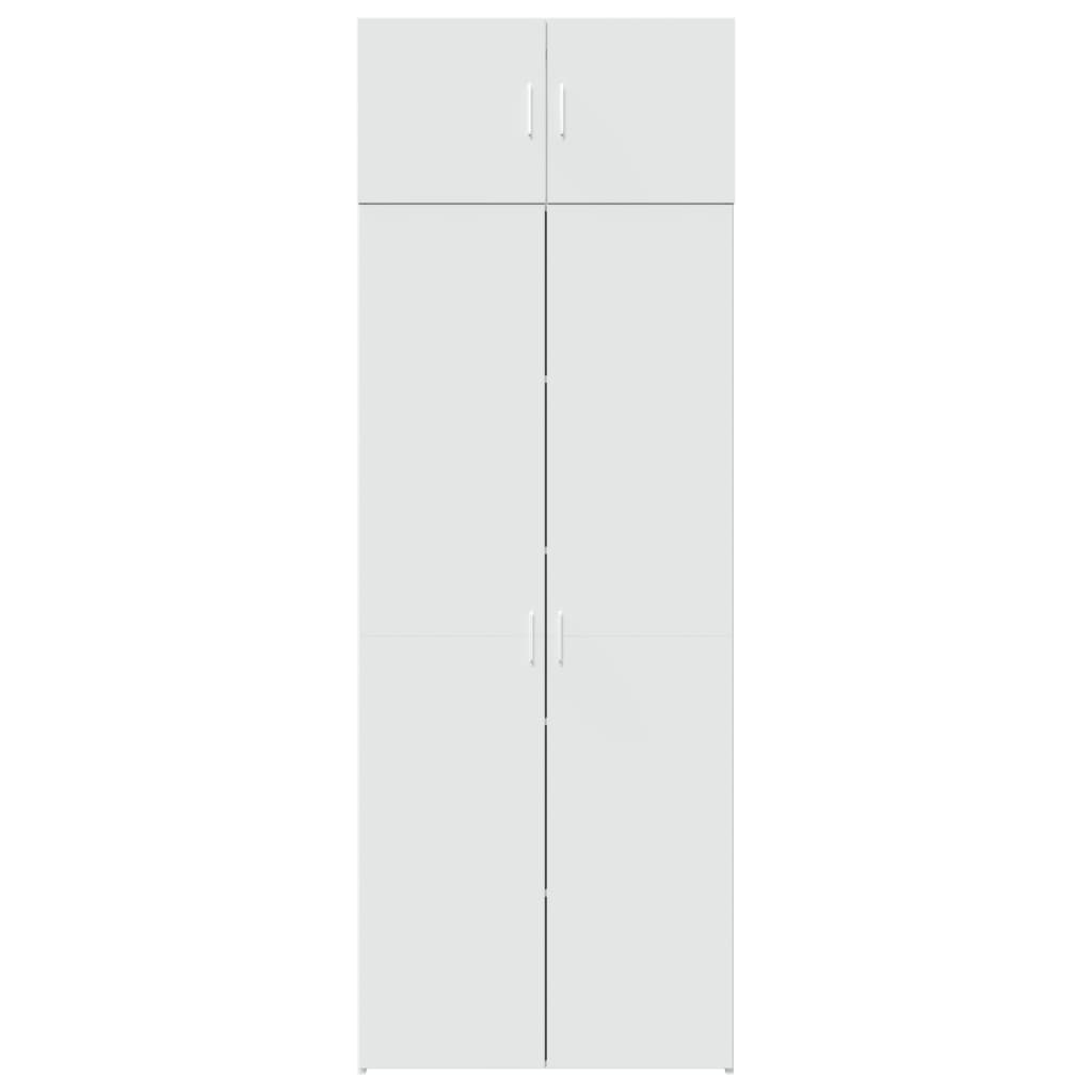 Úzká Úložná Bílá 80 X 42,5 X 225 Cm Kompozitní Dřevo
