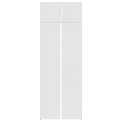 Úzká Úložná Bílá 80 X 42,5 X 225 Cm Kompozitní Dřevo