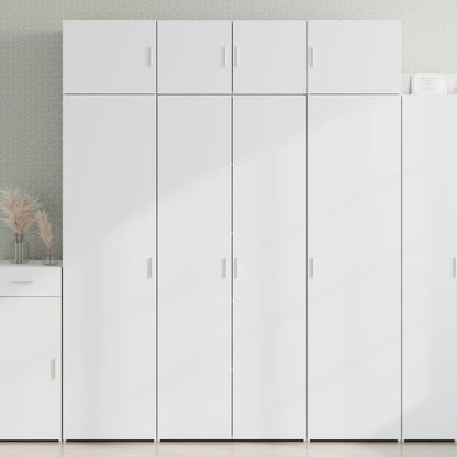 Úzká Úložná Bílá 80 X 42,5 X 225 Cm Kompozitní Dřevo
