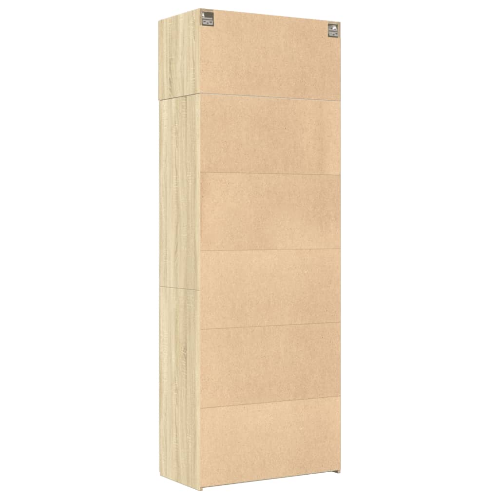 Úzká Úložná Dub Sonoma 80X42,5X225 Cm Kompozitní Dřevo