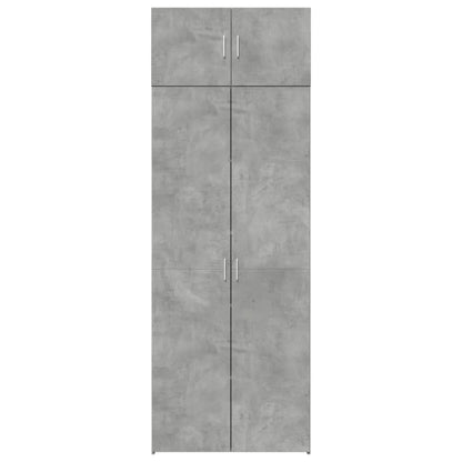 Úložná Skříňka Betonově Šedá 80X42,5X225 Cm Kompozitní Dřevo