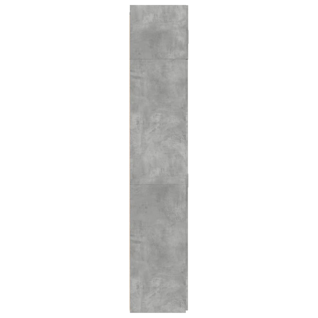 Úložná Skříňka Betonově Šedá 80X42,5X225 Cm Kompozitní Dřevo