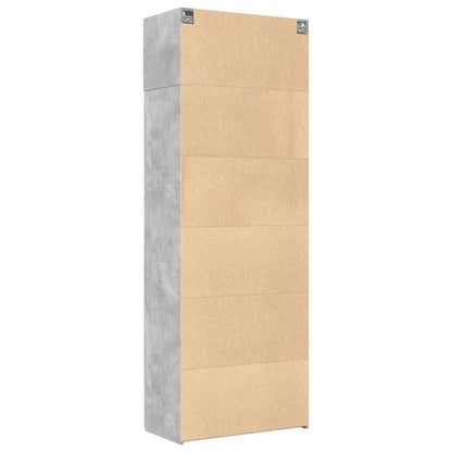 Úložná Skříňka Betonově Šedá 80X42,5X225 Cm Kompozitní Dřevo