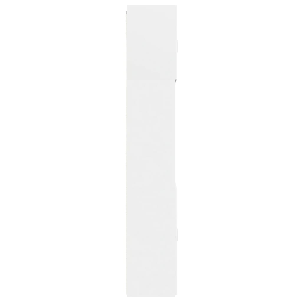 Skříň Highboard Bílá 80 X 42,5 X 249 Cm Kompozitní Dřevo