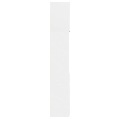 Skříň Highboard Bílá 80 X 42,5 X 249 Cm Kompozitní Dřevo