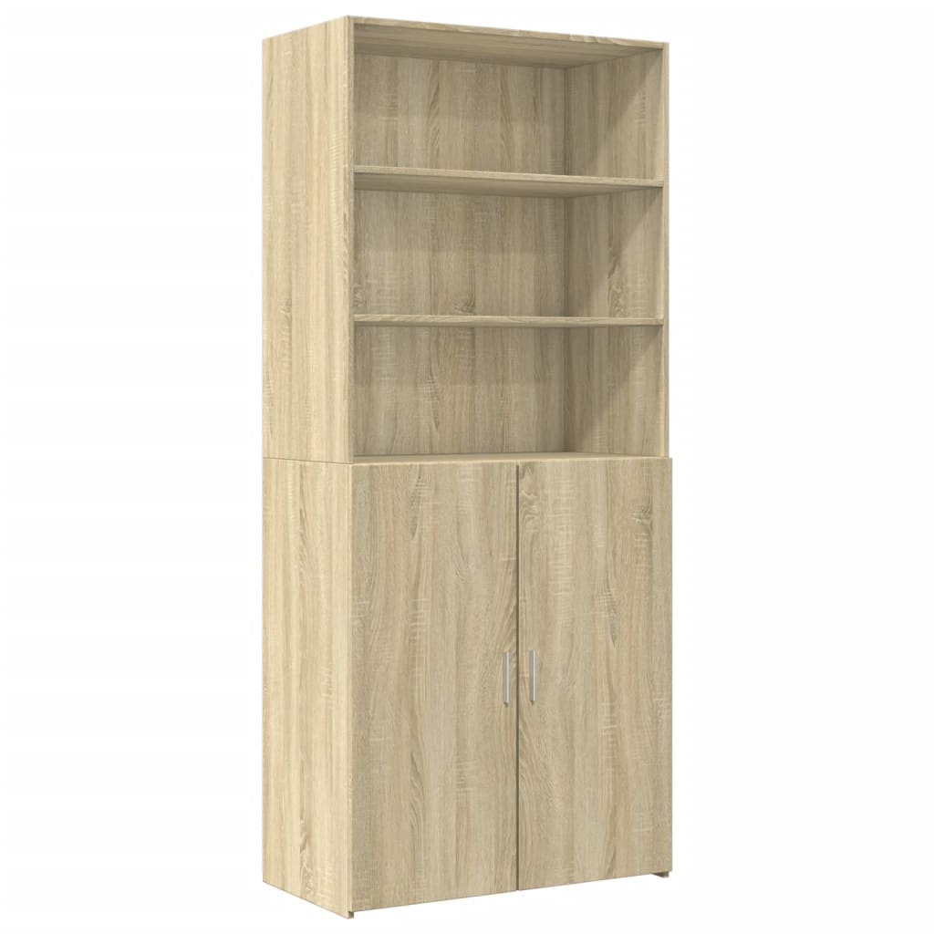 Skříň Highboard 80 X 42,5 X 249 Cm Kompozitní Dřevo