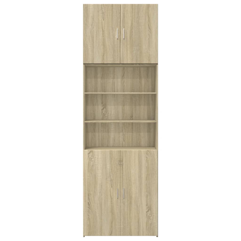Skříň Highboard 80 X 42,5 X 249 Cm Kompozitní Dřevo