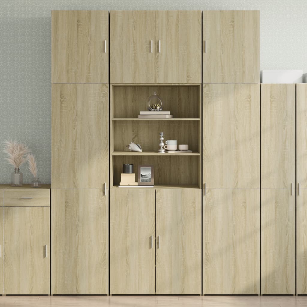 Skříň Highboard 80 X 42,5 X 249 Cm Kompozitní Dřevo