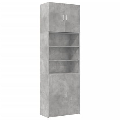 Skříň Highboard Betonově Šedá 80X42,5X249 Cm Kompozitní Dřevo